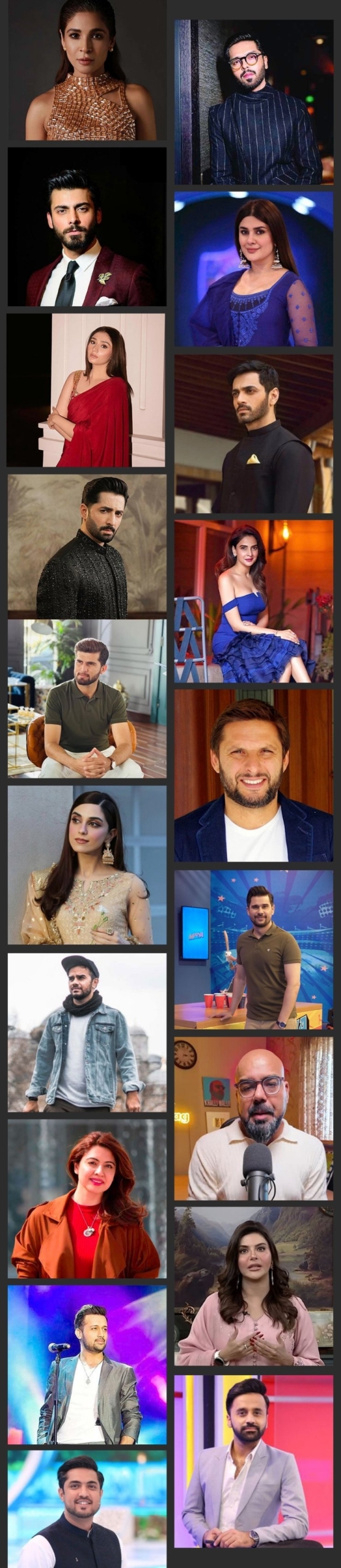 Celebrity endorsement collage